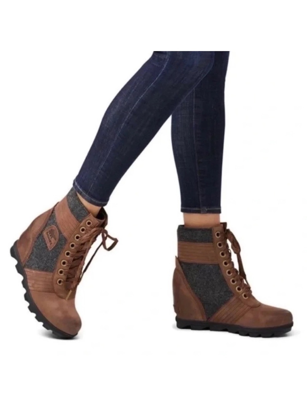 Sorel Lexie Wedge boot Women’s Brown Lace-Up Wedge Ankle Boots
